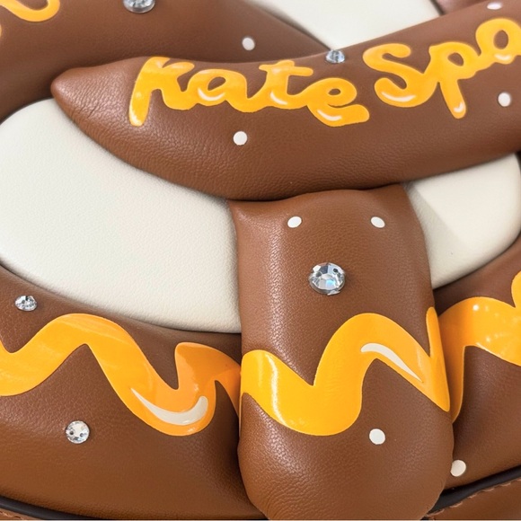 ♠️Kate Spade New York NYC Embellished 3D Pretzel Puffy Crossbody Bag NWT - Picture 3 of 8